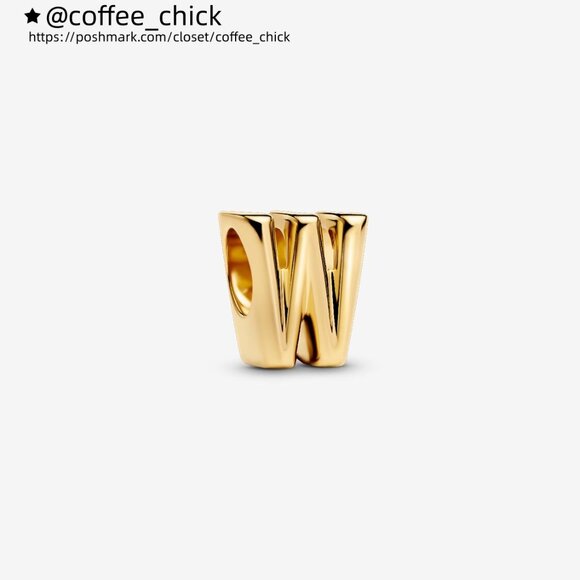Pandora Letter W Alphabet Charm - Picture 1 of 5